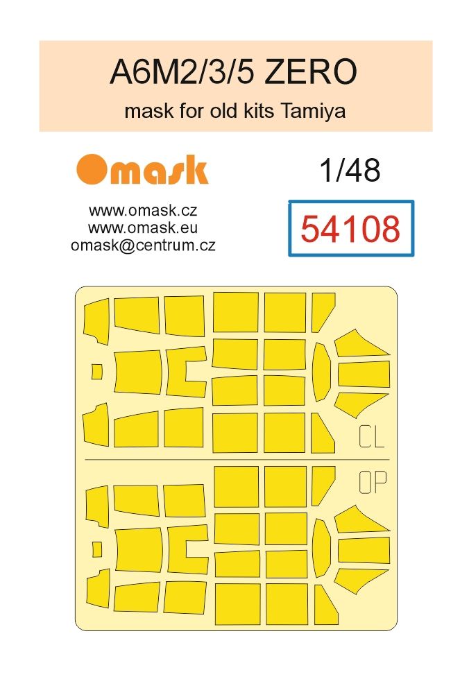 1:48 A6M2/3/5 ZERO mask (for old Tamiya kits)