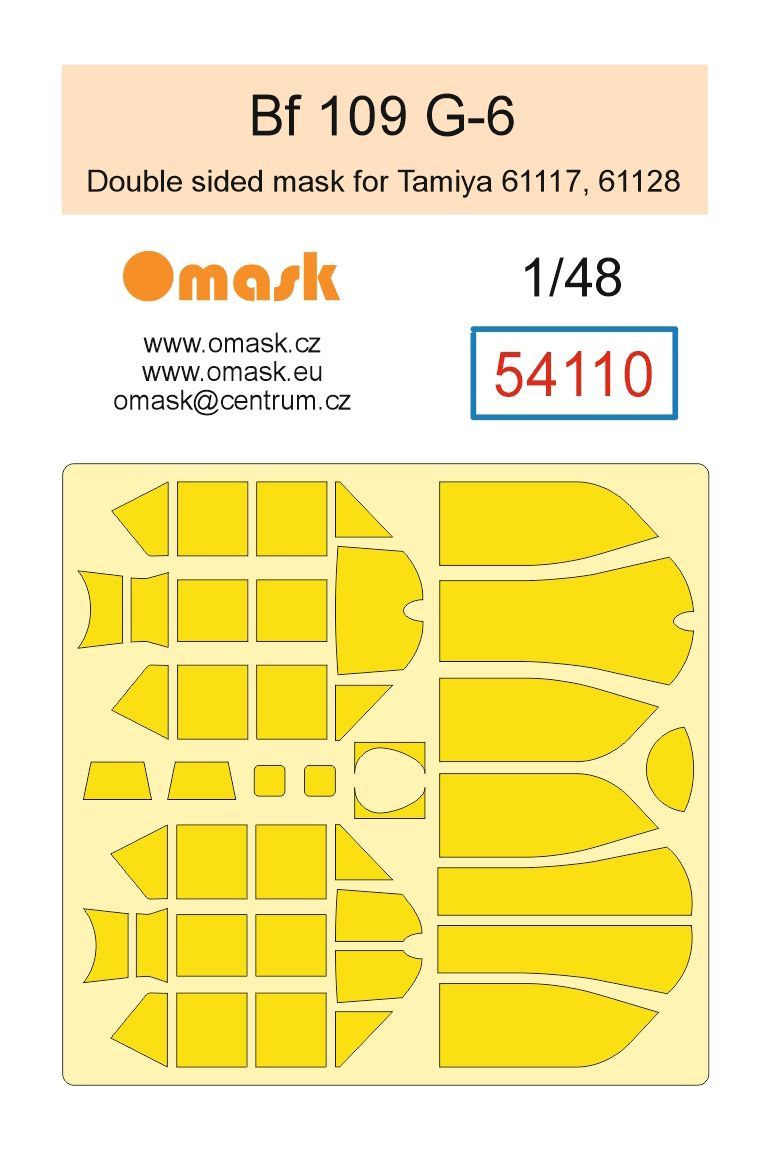 1:48 Bf 109 G-6 double sided mask (for Tamiya 61117, 61128)