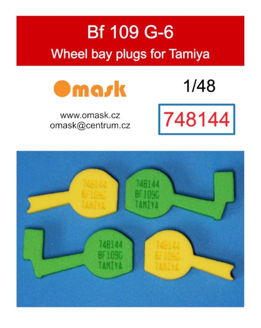 1:48 Bf 109 G-6 wheel bay plugs (for Tamiya)