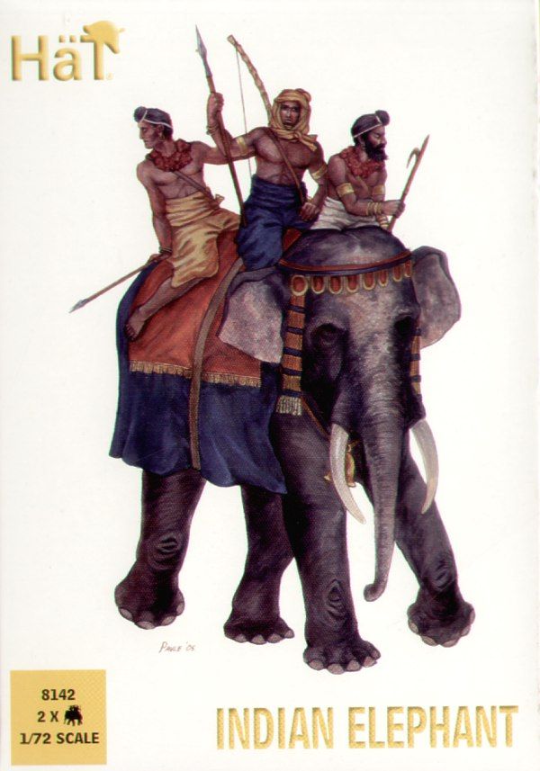 1:72 Indian Elephants - makes 2 Elephants w/Crew