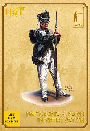 1:72 Napoleonic Russian Infantry - Action (40 Figures)