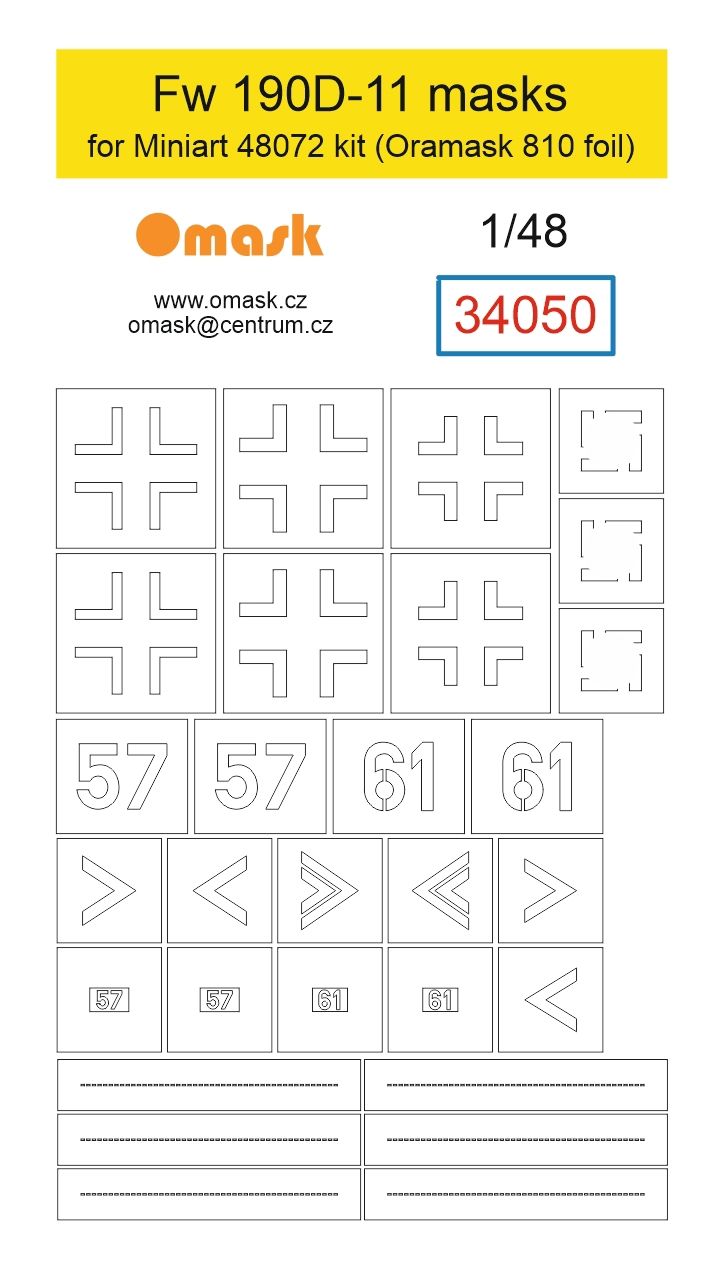 1:48 Fw 190D-11 mask (for Miniart 48072)