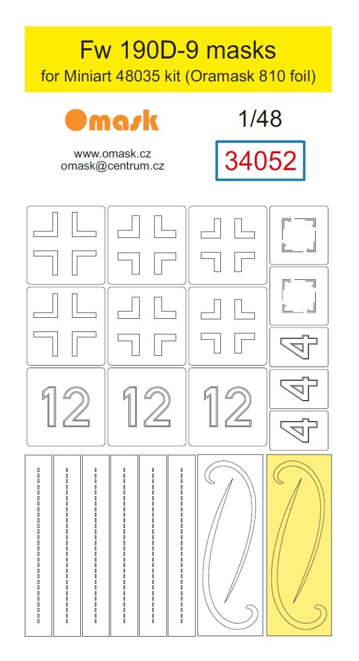 1:48 Fw 190D-9 mask (for Miniart 48035)