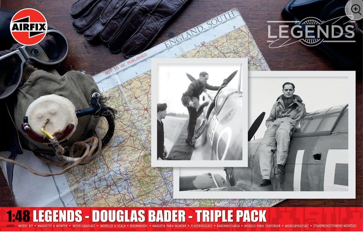 1:48 Legends - Douglas Bader - Triple Pack (Bristol Bulldog, Hawker Hurricane, Supermarine Spitfire)