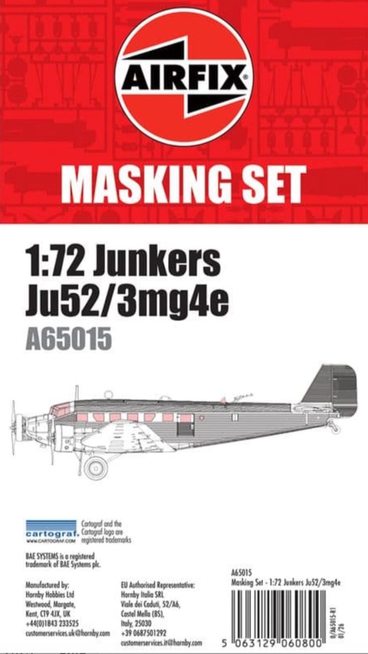 1:72 Junkers Ju-52/3mg4e Masking Set