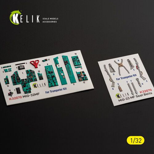 1:32 MiG-23 MF - Interior 3D Decals (for Trumpeter Kits)