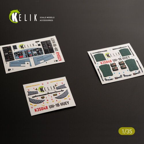 1:35 Bell UH-1 B Huey - Interior 3D Decals (for Trumpeter Kits)