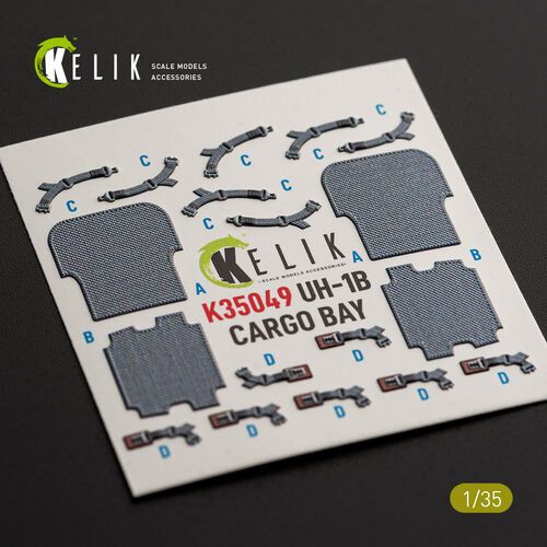 1:35 Bell UH-1 B Huey - Cargo Bay Interior 3D Decals (for Trumpeter Kits)