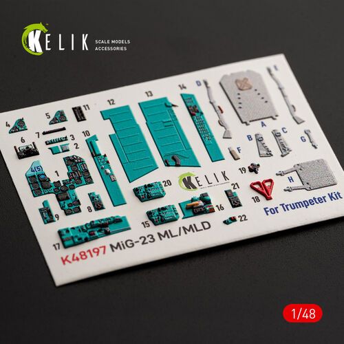 1:48 MiG-23 ML/MLD - Interior 3D Decals (for Trumpeter Kits)