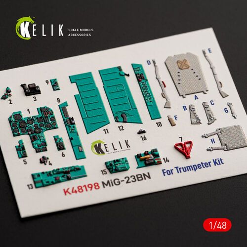 1:48 MiG-23 BN - Interior 3D Decals (for Trumpeter Kits)