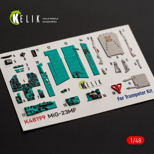1:48 MiG-23 MF - Interior 3D Decals (for Trumpeter Kits)