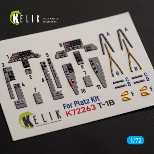 1:72 Fuji T-1B - Interior 3D Decals (for Platz Kits)