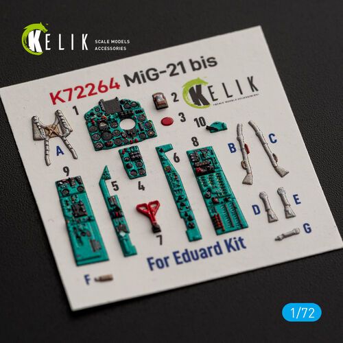 1:72 MiG-21 bis - Interior 3D Decals (for Eduard Kits)