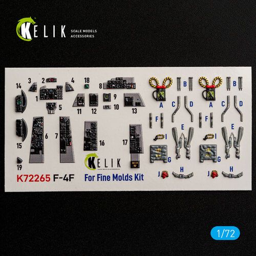 1:72 F-4 F Phantom - Interior 3D Decals (for FineMolds Kits)