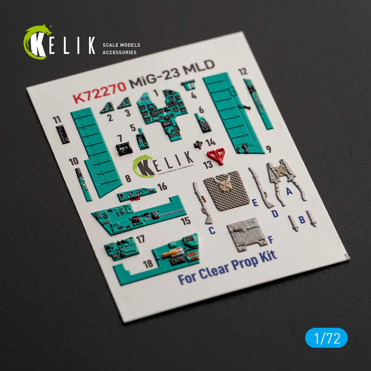 1:72 MiG-23 MLD - Interior 3D Decals (for ClearProp Kits)