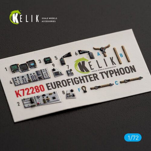 1:72 Eurofighter Typhoon EF-2000 - Interior 3D Decals (for Hasegawa Kits)