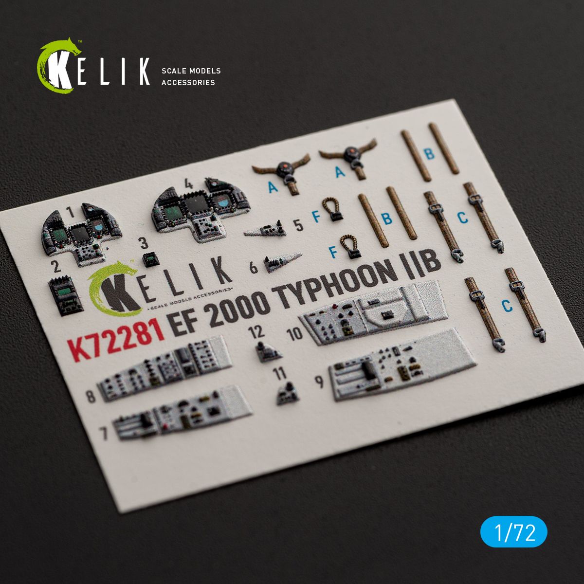 1:72 Eurofighter Typhoon EF-2000 - Interior 3D Decals (for Italeri Kits)