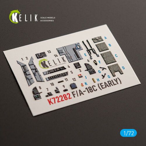 1:72 F/A-18 C Hornet (Early) - Interior 3D Decals (for Academy 12411 Kit)