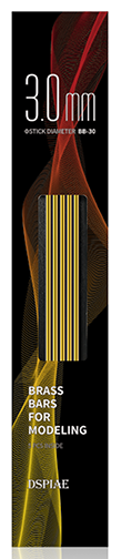 BB-3.0 Brass Bars For Modeling 3.0mm (5 pcs)
