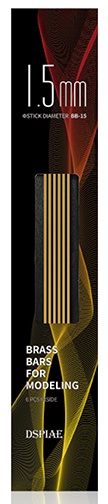BB-1.5 Brass Bars For Modeling 1.5mm (6 pcs)