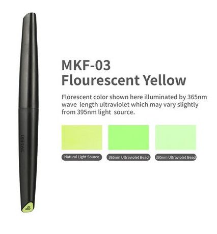 MKF-03 Water-Based Soft Head Marker Fluorescent Yellow