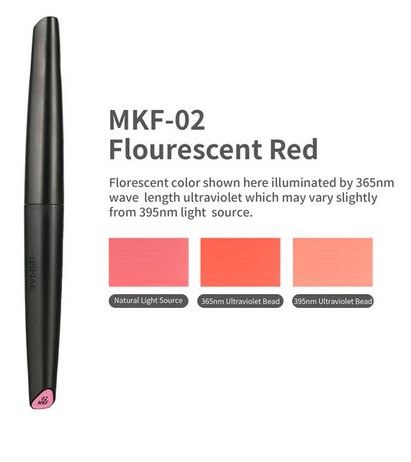 MKF-02 Water-Based Soft Head Marker Fluorescent Red
