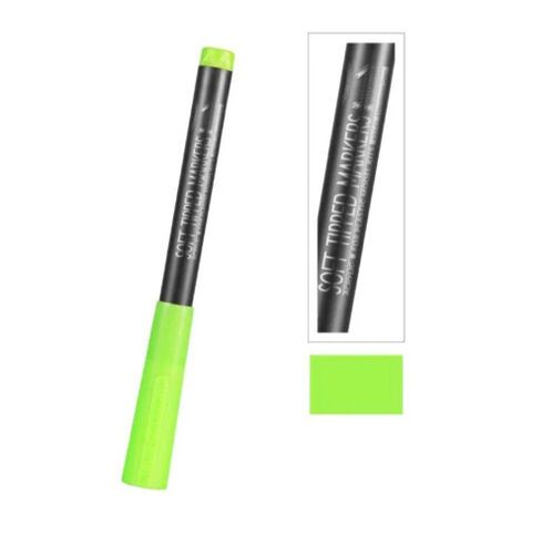 MKF-01 Flourescent Green Soft Tipped Marker Pen