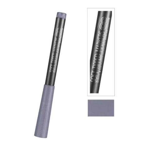 MK-08 Mecha Grey Soft Tipped Marker Pen