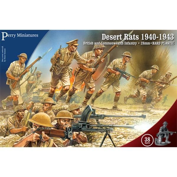 28mm British WW2 Desert Rats 8th Army 1940-1943 (38 Figures)