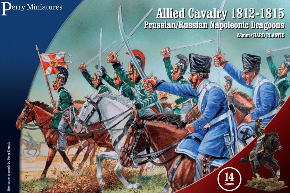 28mm Allied Cavalry - Prussian and Russian Napoleonic Dragoons 1812-1815 (14 Figures)