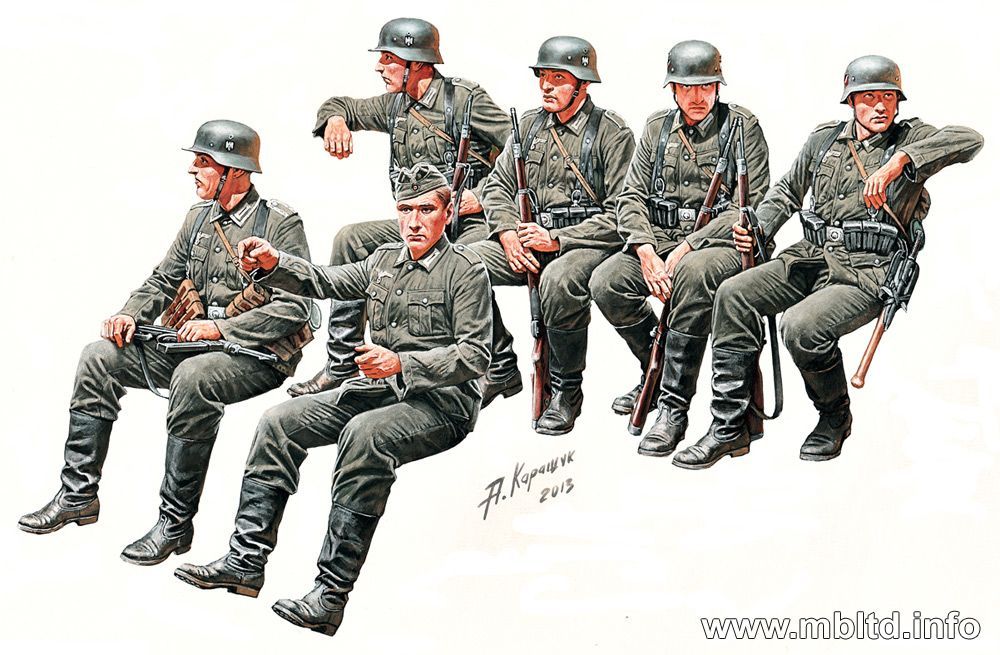 1:35 German Infantry „Off to the front“ Vehicle riders