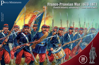 28mm Franco-Prussian War - French Infantry Advancing (38 Figures)