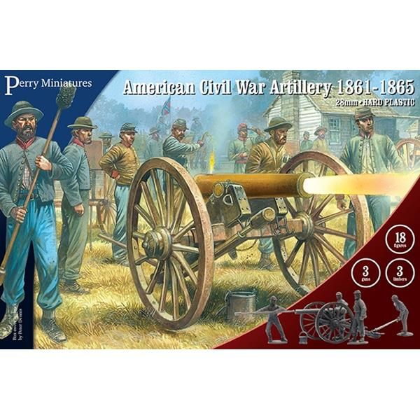 28mm American Civil War - Artillery 1861-1865 (18 Figures / 3 Guns)