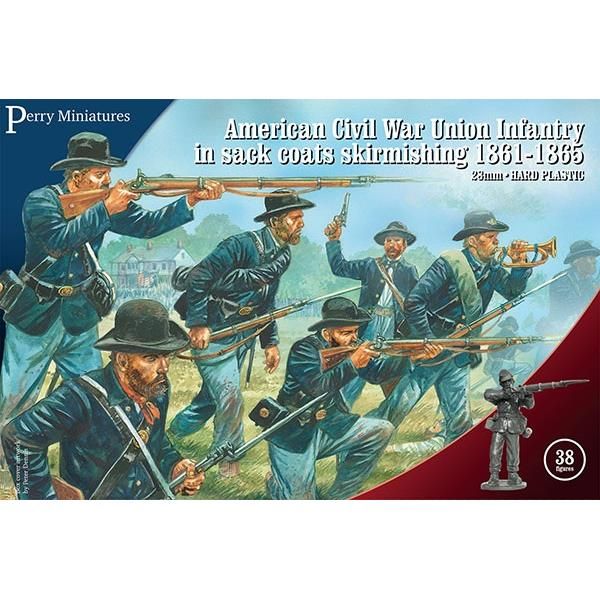 28mm American Civil War - Union Infantry Skirmishing 1861-1865 (38 Figures)