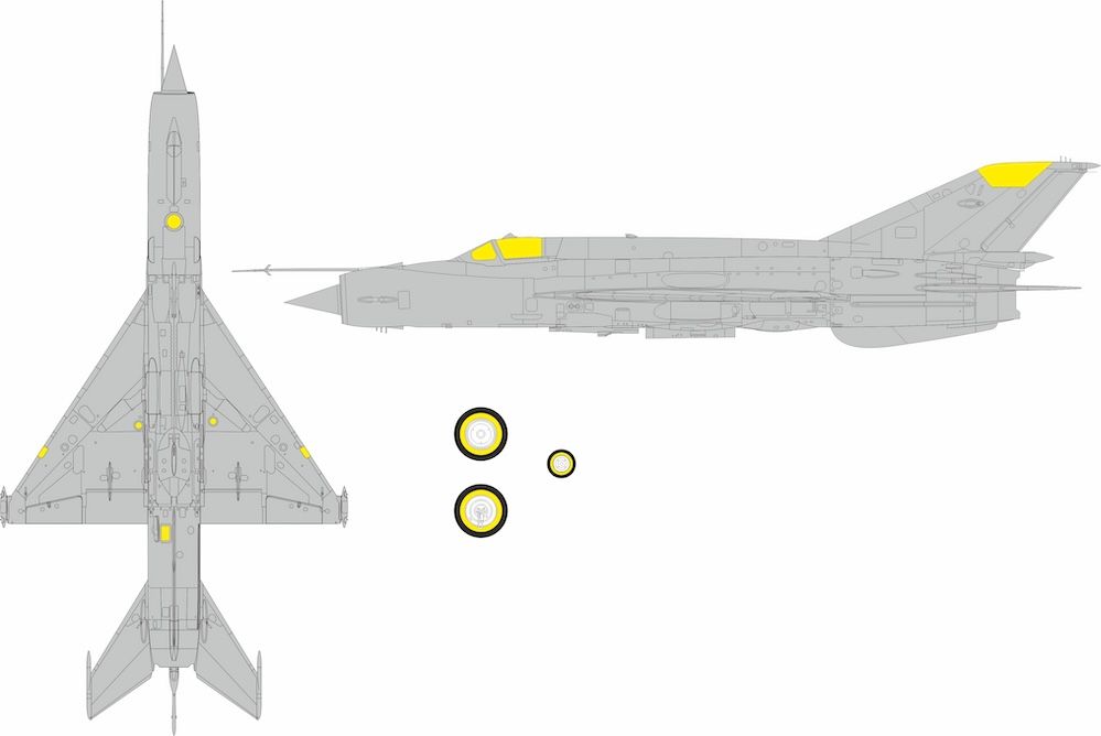 1:48 MiG-21 MF - TFace Mask Set (for Rye Field Model Kits)