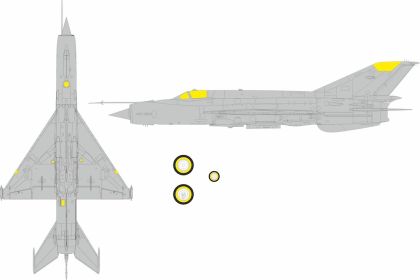 1:48 MiG-21 MF - TFace Mask Set (for Rye Field Model Kits)
