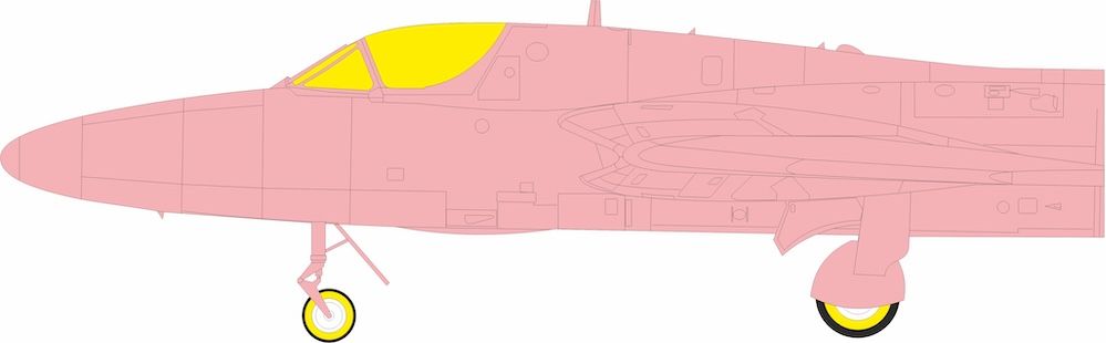 1:32 Hawker Hunter T.7 / T.7A - TFace Mask Set (for Revell Kits)