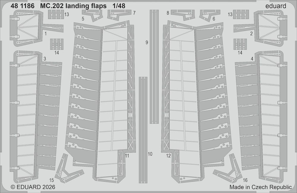 1:48 Macchi MC.202 - Landing Flaps (for Italeri Kits)