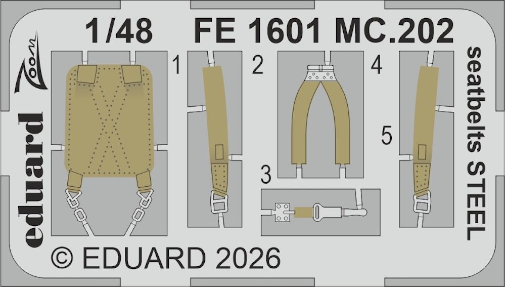 1:48 Macchi MC.202 - Steel Seatbelts (for Italeri Kits)
