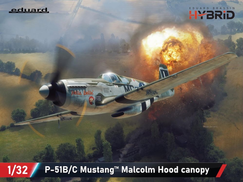 1:32 P-51 B Mustang (Malcolm Hood Canopy) Hybrid Edition
