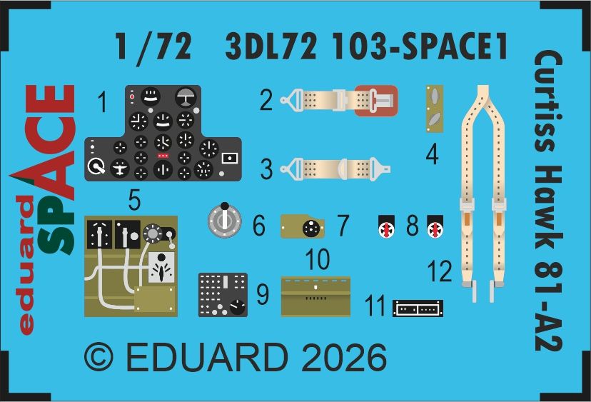 1:72 Curtiss Hawk 81-A2 - Space Set (for Arma Hobby Kits)