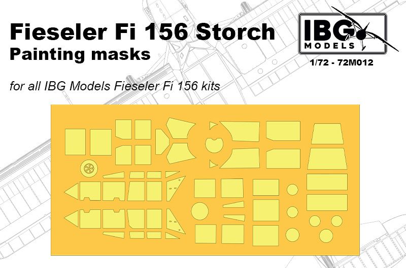1:72 Fieseler Fi-156 canopy frame painting mask