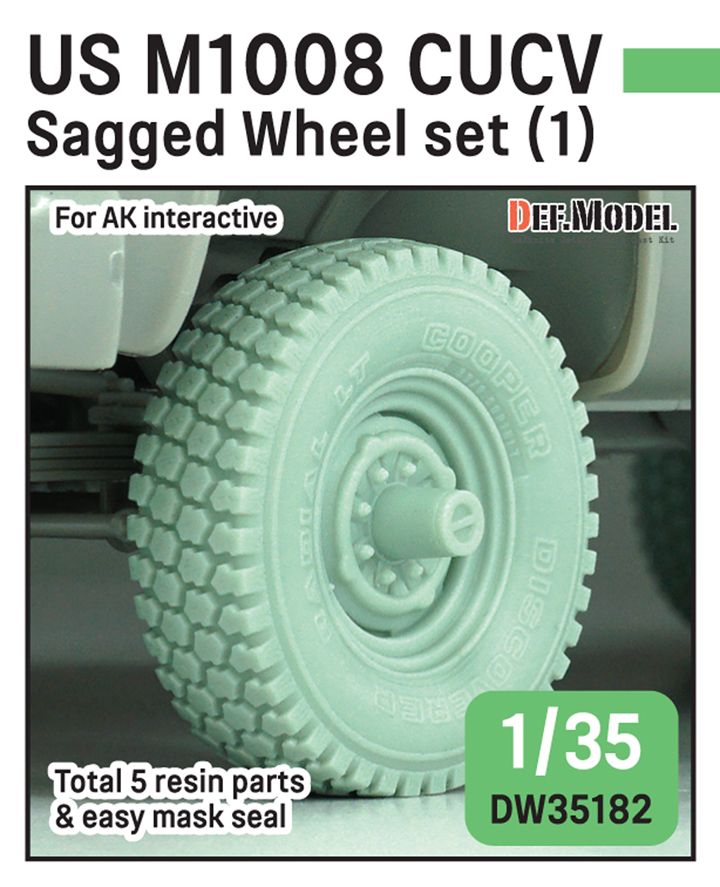 1:35 US M1008 CUCV - Sagged Wheel Set (for AK interactive Kits)