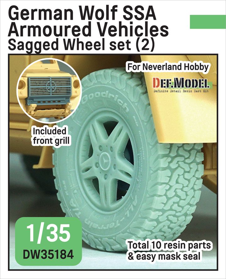 1:35 German Wolf SSA - Sagged Wheel Set No.2 (for Neverland Hobby Kits)