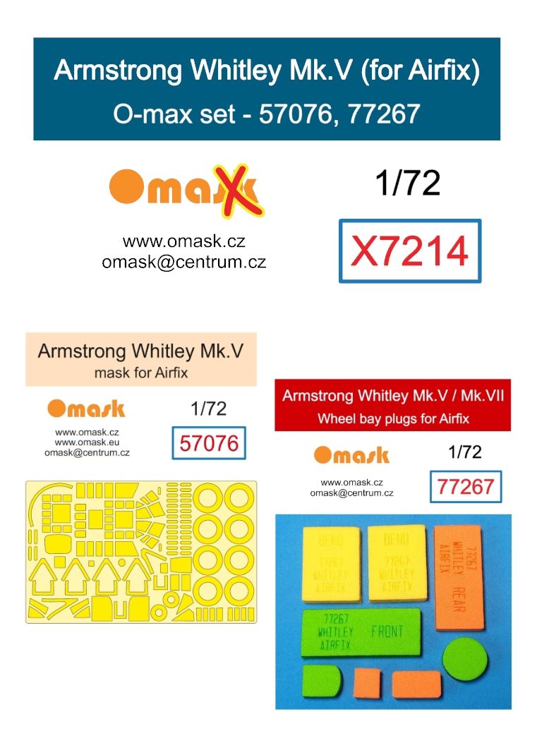 1:72 Armstrong Whitley Mk.V O-max set (for Airfix)