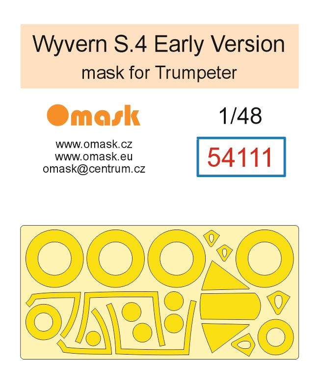 1:48 Wyvern S.4 Early Version mask (for Trumpeter)