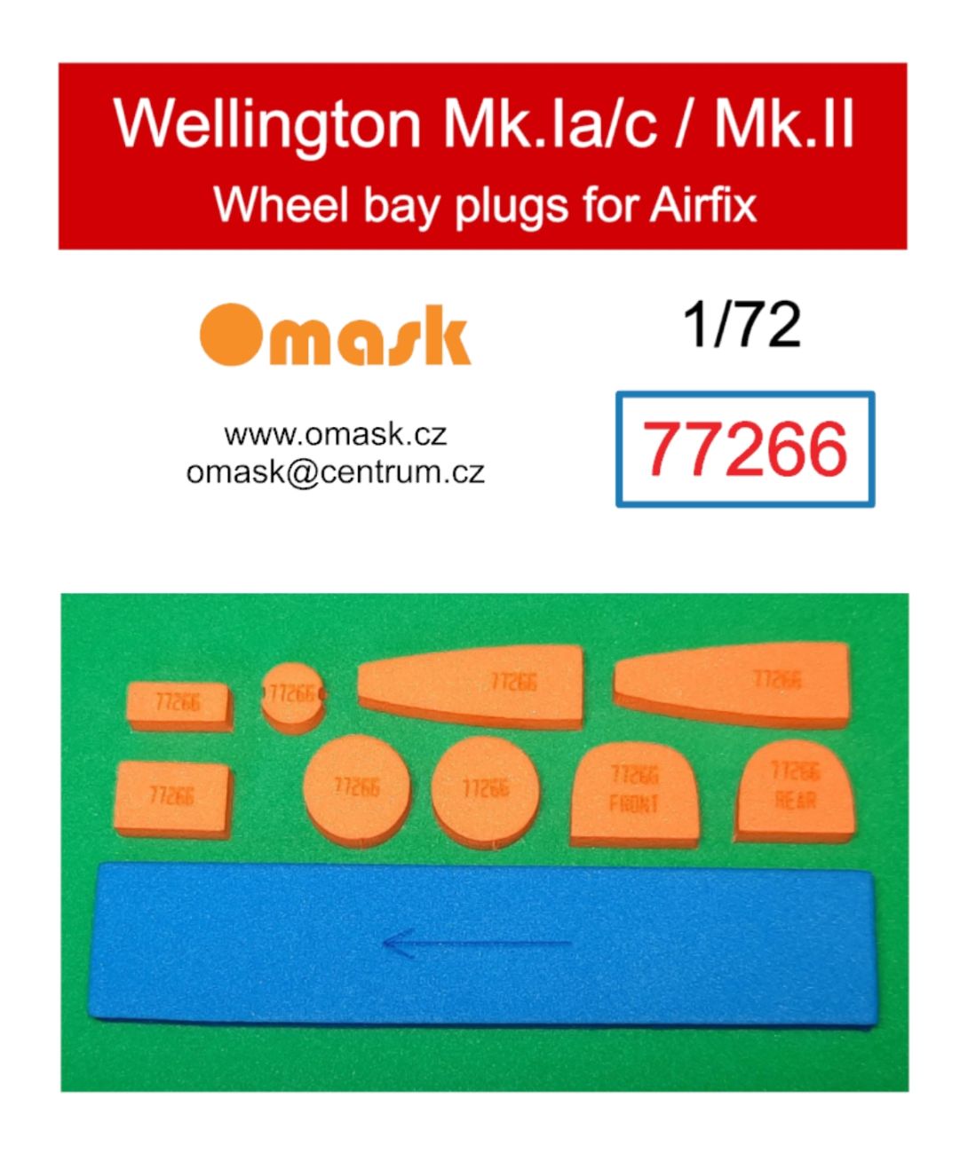 1:72 Wellington Mk.Ia/c / Mk.II wheel bay plugs (for Airfix)