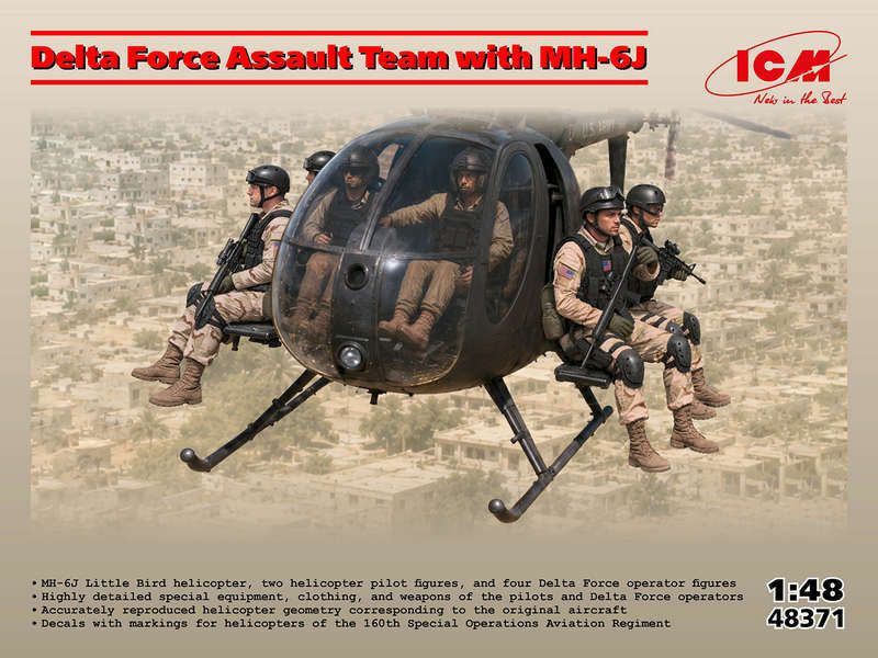 1:48 Delta Force Assault Team with MH-6J