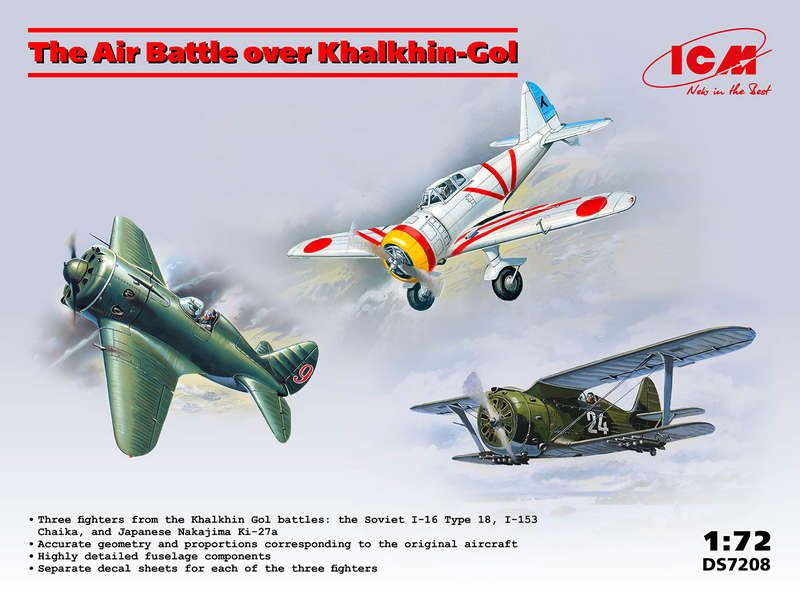 1:72 The Air Battle over Khalkhin-Gol. Includes Polikarpov I-16 Type 18, I-153 Chaika and Nakajima Ki-27a