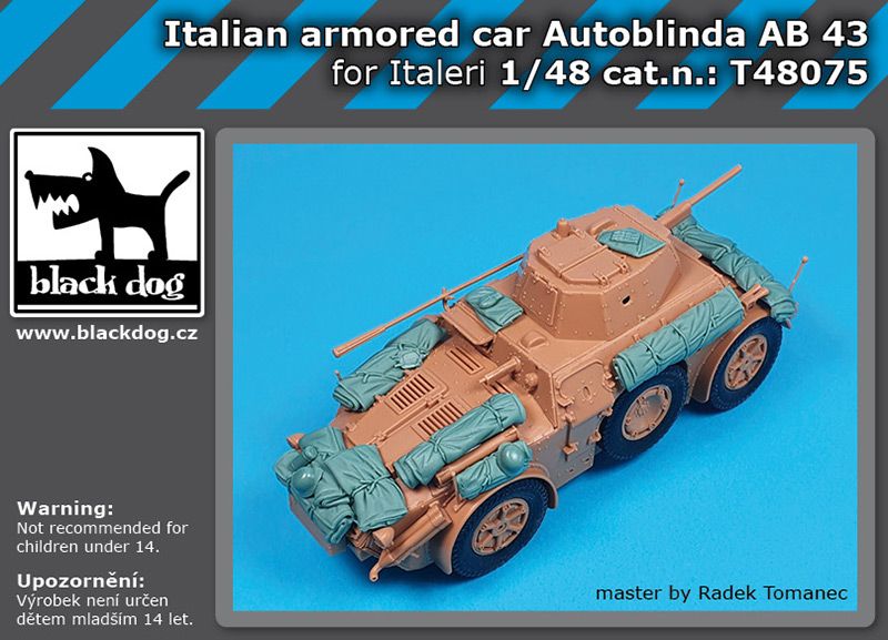 1:48 Italian Armored Car Autoblinda AB 43 - Accessories Set (for Italeri Kits)